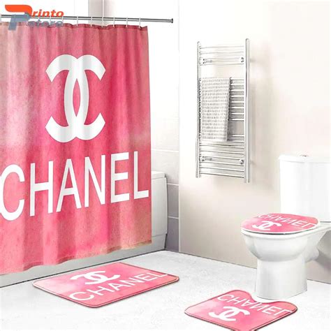 chanel pink perfum bottle shower curtain|I Tested the Luxurious Chanel Shower Curtain Set and Here's .